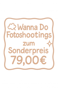 Grafik „Wanna Do Fotoshootings“: Ankündigungsbild für Wunschshootings zum Sonderpreis 79,00 € in warmen Beige-/Rosétönen – minimi fotografie.